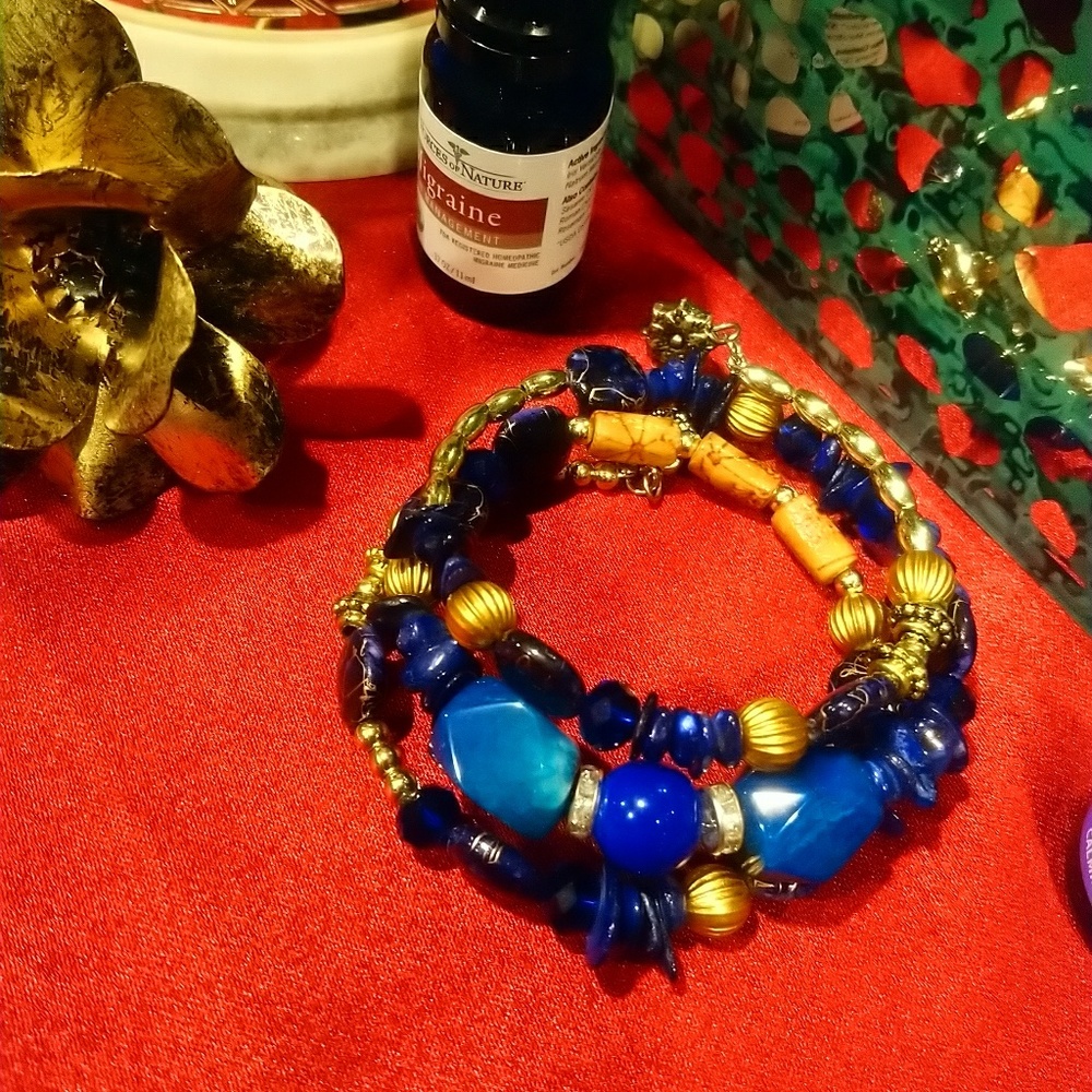 Bohemian Natural Bead Bracelet - Blue💙